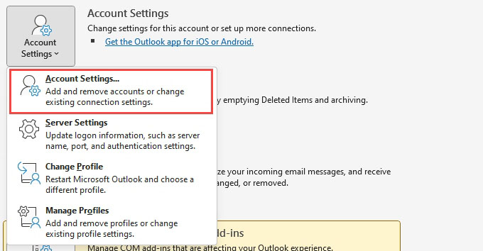 ตั้งค่าบัญชี